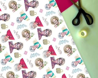 Golden Girls Wrapping Paper | Retro 80s TV Gift Wrap