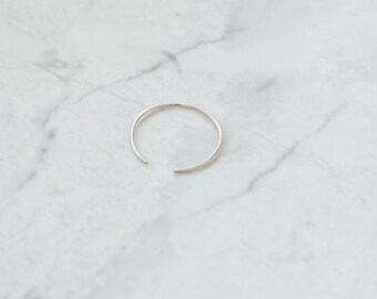 Open Silver Band, Simple Silver Ring, Silver Stacking Ring