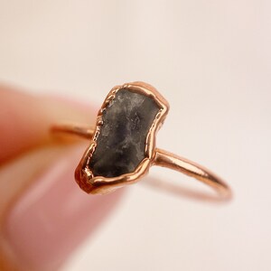 Labradorite Ring, Electroformed Labradorite Ring, Labradorite Ring Size N 1/2