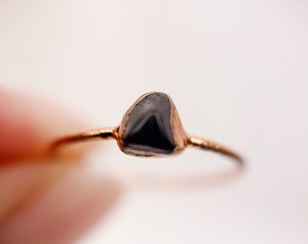 Amethyst Ring, Electroformed Amethyst Ring, Amethyst Ring Size M