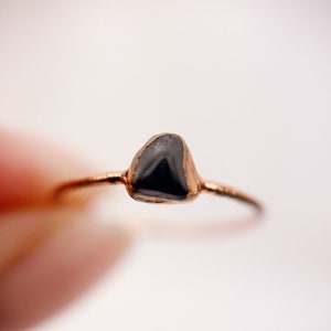 Elektrogeformter Amethyst Kupferring - Größe M