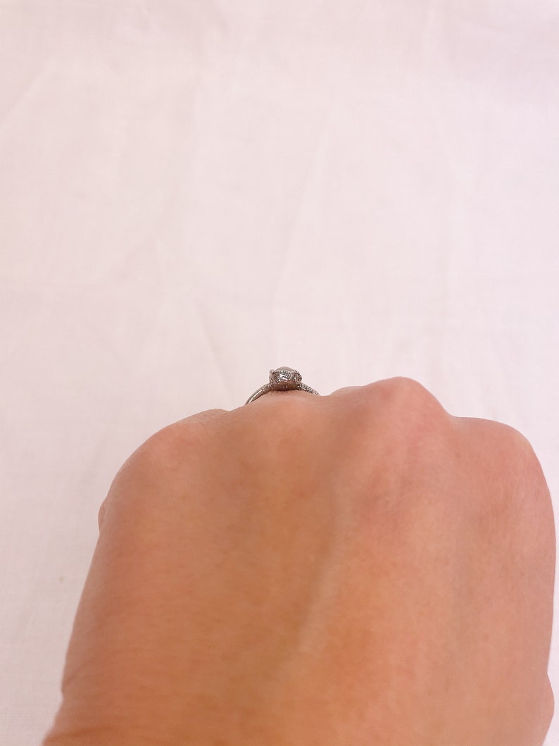 Silver Moonstone Ring Moonstone Ring Moonstone Ring Size J 12 Electroformed Moonstone Ring