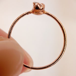 Rosenquarz-Ring, elektrogeformter Rosenquarz-Ring, Rosenquarz-Größe M 1/2 Bild 4