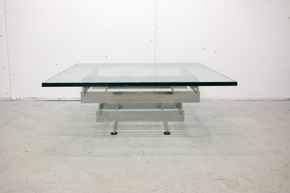 Vintage Chrome Coffee Table by Paul Midcentury Paul Mayen for Habitat Table
