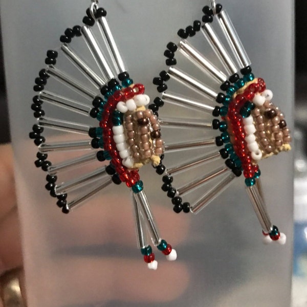 Native American War Bonnet Earrings