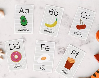 Alphabet Flashcards, Printable ABC Cards, Printable Alphabet Cards, Alphabet Wall Cards, Instant Download, Preschool, Kindergarten