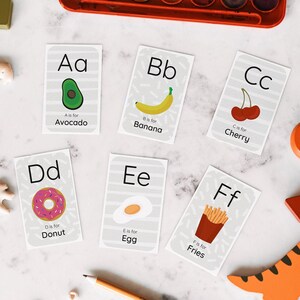 Alphabet Cards - Digital Download, Alphabet Flash Cards, Printable ABC Cards, Alphabet Flash Cards for Toddlers and Preschoolers