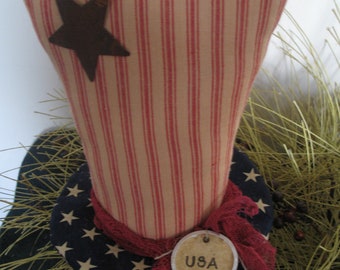 Primitive Patriotic Americana Uncle Sam Hat Sitter