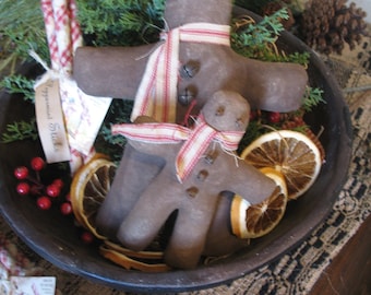 Primitive Christmas Ginger Bread Men set