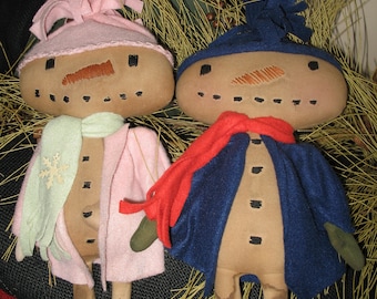 Primitive Snow boy and Snow girl set.