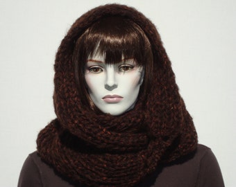 Handmade infinity scarf-Wool scarf women-Oversized infinity scarf-Scarf knit wool-Handmade infinity scarf