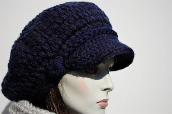 crochet newsboy hat