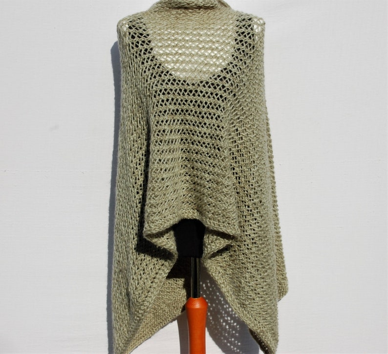 large knit shawl