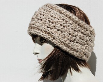 Knitted headband for women-Wide hedband-Winter headband-Bohemian hairband