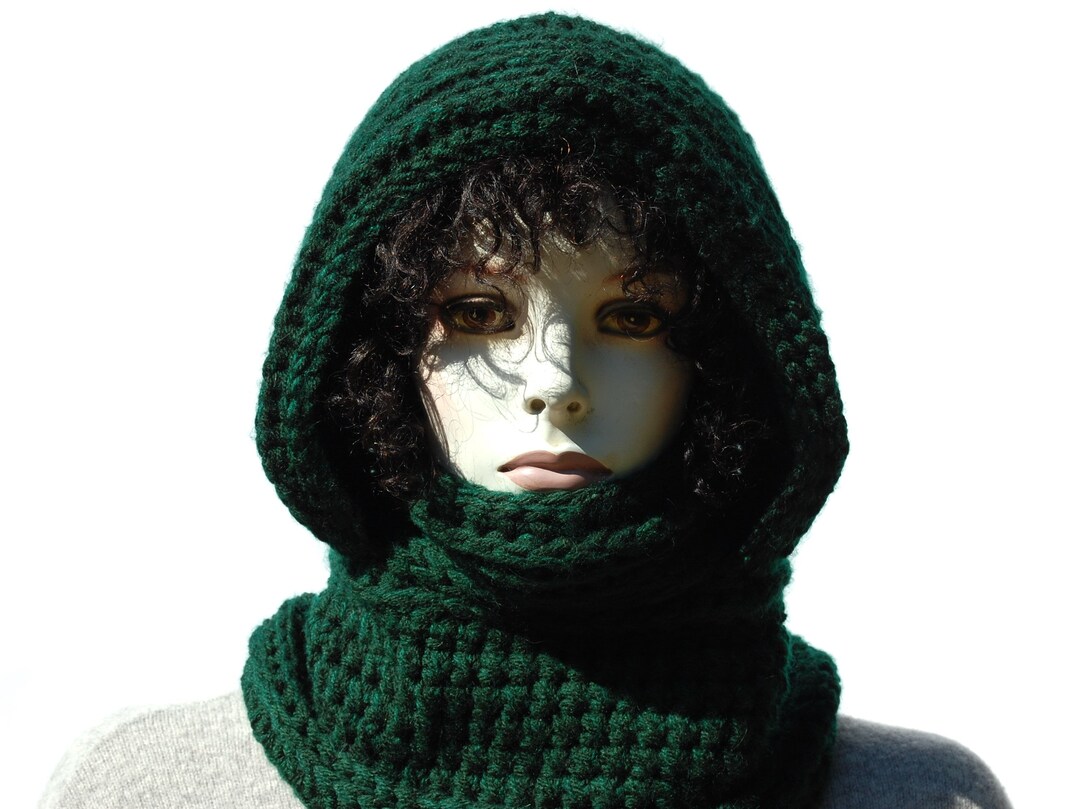 Hooded Scarf Women, Scarf With Hood, Snood Scarf, Hooded Winter Scarf ...