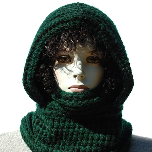 Écharpe à capuche femme, écharpe à capuche, écharpe snood, écharpe d'hiver à capuche, écharpe à capuche en laine, écharpe à capuche au crochet