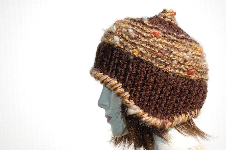 Hand Knit Hat Women-Green Hat Women-Wool Beanie Hat-Warm Wool Winter Hat