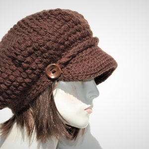 Crochet Newsboy Hat, Newsboy cap women, Hand knitted hat, Newsboy hat women