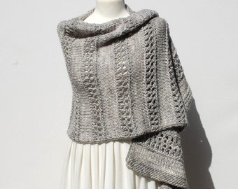 Handknit shawl, Outlander shawl, Woolen shawls, Hand knitted shawl, Bohemian shawl