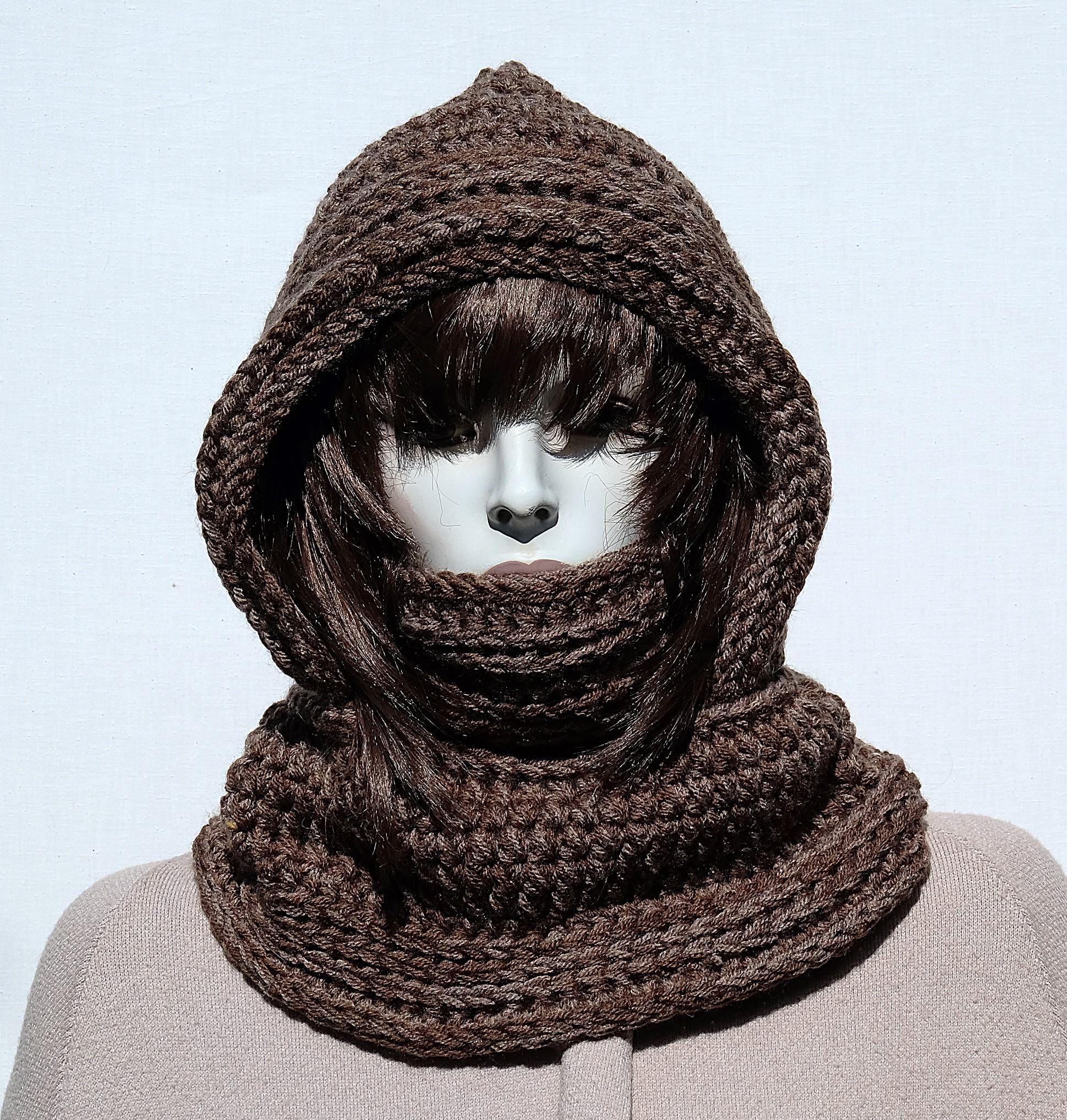 マフラー・ストール KOLEAT Hood ver winter thermal knit neck balaclava scarf oat Hooded Cowl, Knit Balaclava, Hooded Scarf, Fleece Hood Scarf