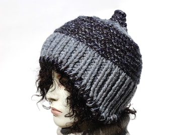 Chunky Knit Beanie: Wool Blend Winter Hat with Ear Flaps