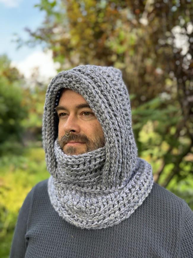 Hooded Knit Winter Scarf: Cozy Wrap for Cold Weather - Etsy