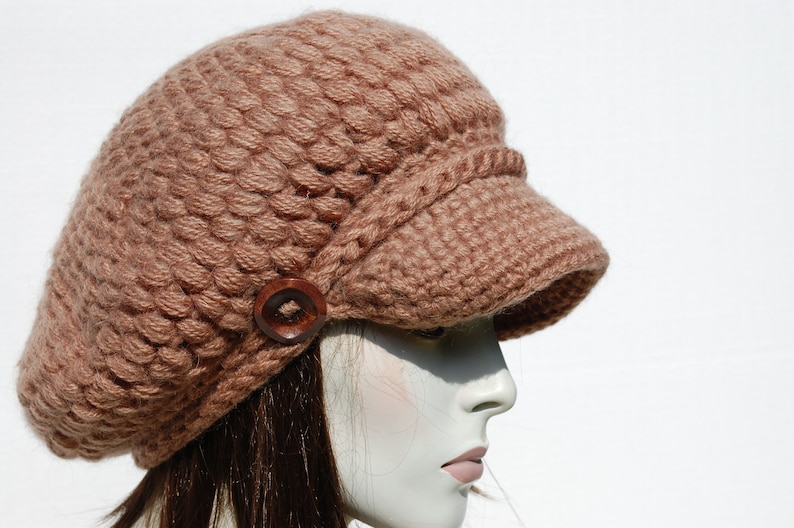 Womens newsboy hatChunky knit hatOversized knit hat Etsy