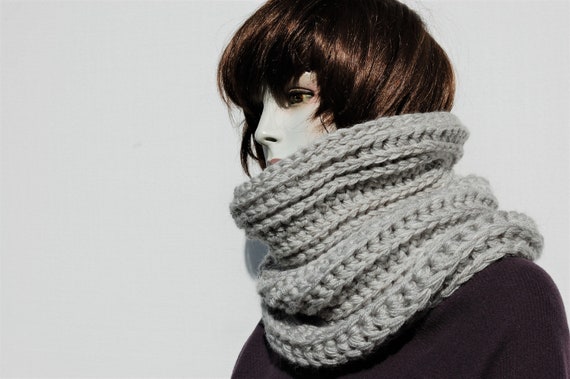 Buy Tube Scarf-neck Warmer Scarf-chunky Cowl-scarf Chunky Wool-loopscarf-snood  Scarf-scarf Chunky Wool Online in India 