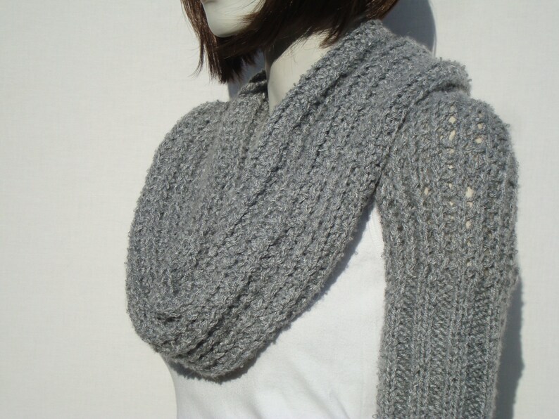 Long Sleeve Shrugchunky Knit Shrugknit Winter Shrugknitted Etsy UK