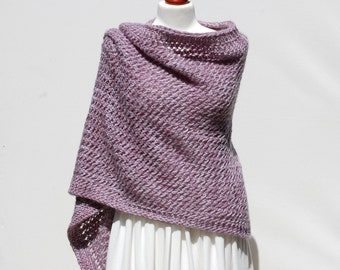 Hand knitted shawl, Bridal cover up, Woolen shawls, Shawl knit kit, Handknit shawl,Summer women scarf