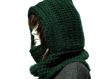Cozy Handmade Winter Knit Hooded Wrap Scarf for Ultimate Warmth