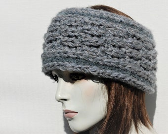 Handmade Knitted Ear Warmer Headband: Boho Winter Headpiece