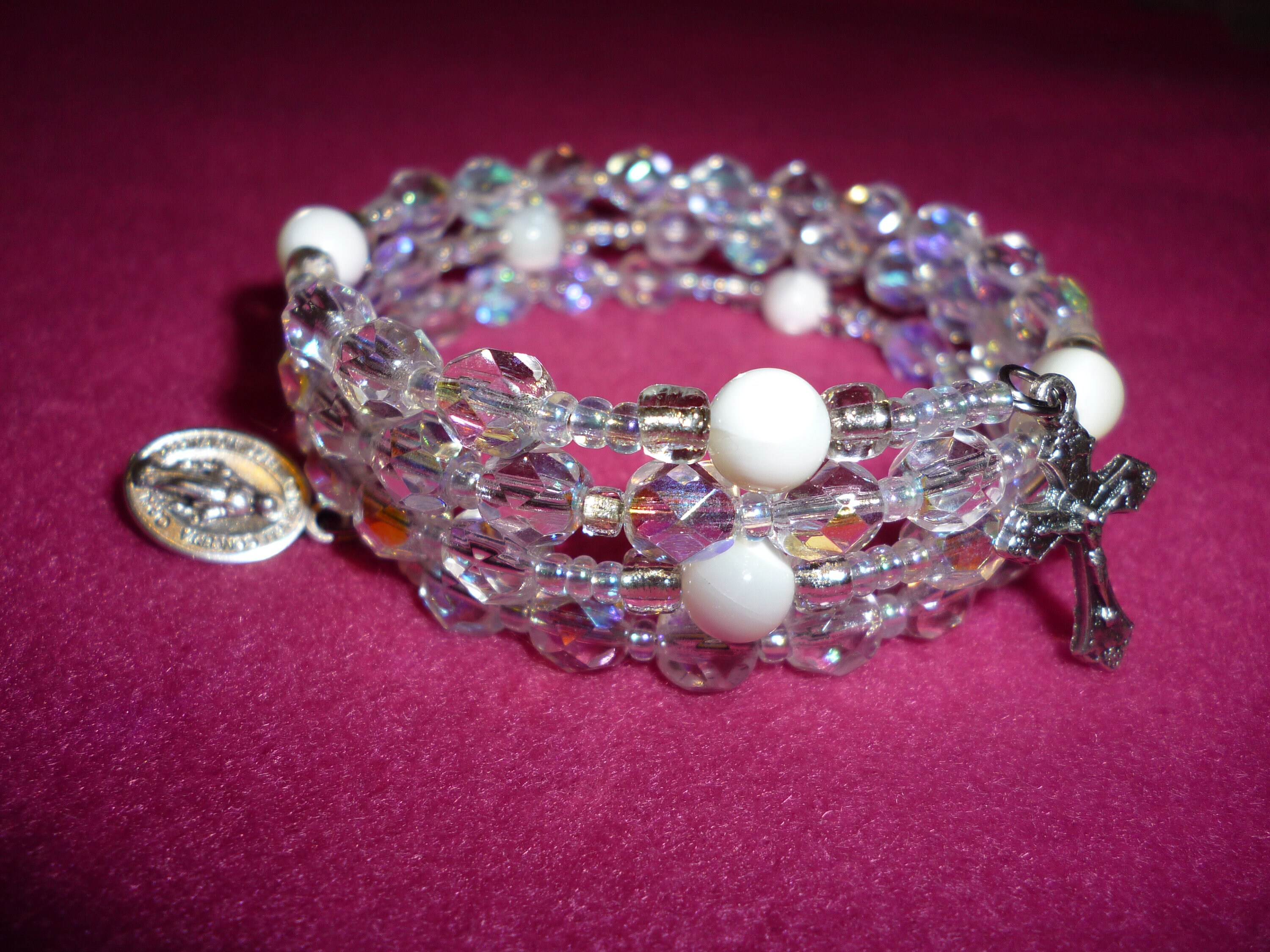 Rosary Bracelet, Wrap Around Wrist Full Five Decade Rosary - Etsy