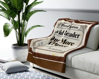 Book Lover Sherpa Blanket – Vintage Prescription Design