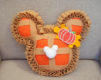 Pumpkin Mickey inspired decorative pillow