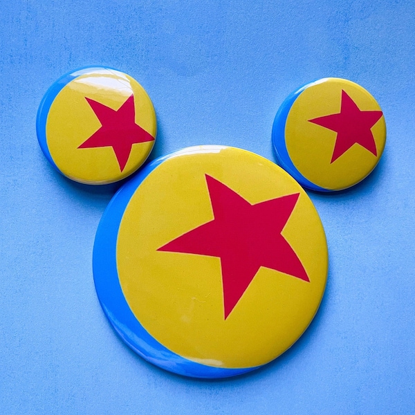 Hidden Mickey Luxo ball pin back button set