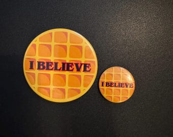 I Believe waffle button set