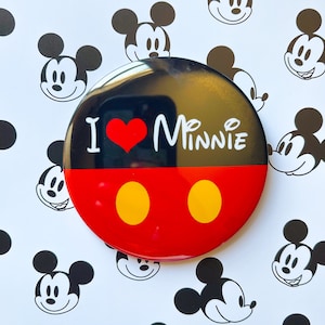 I love Mickey button