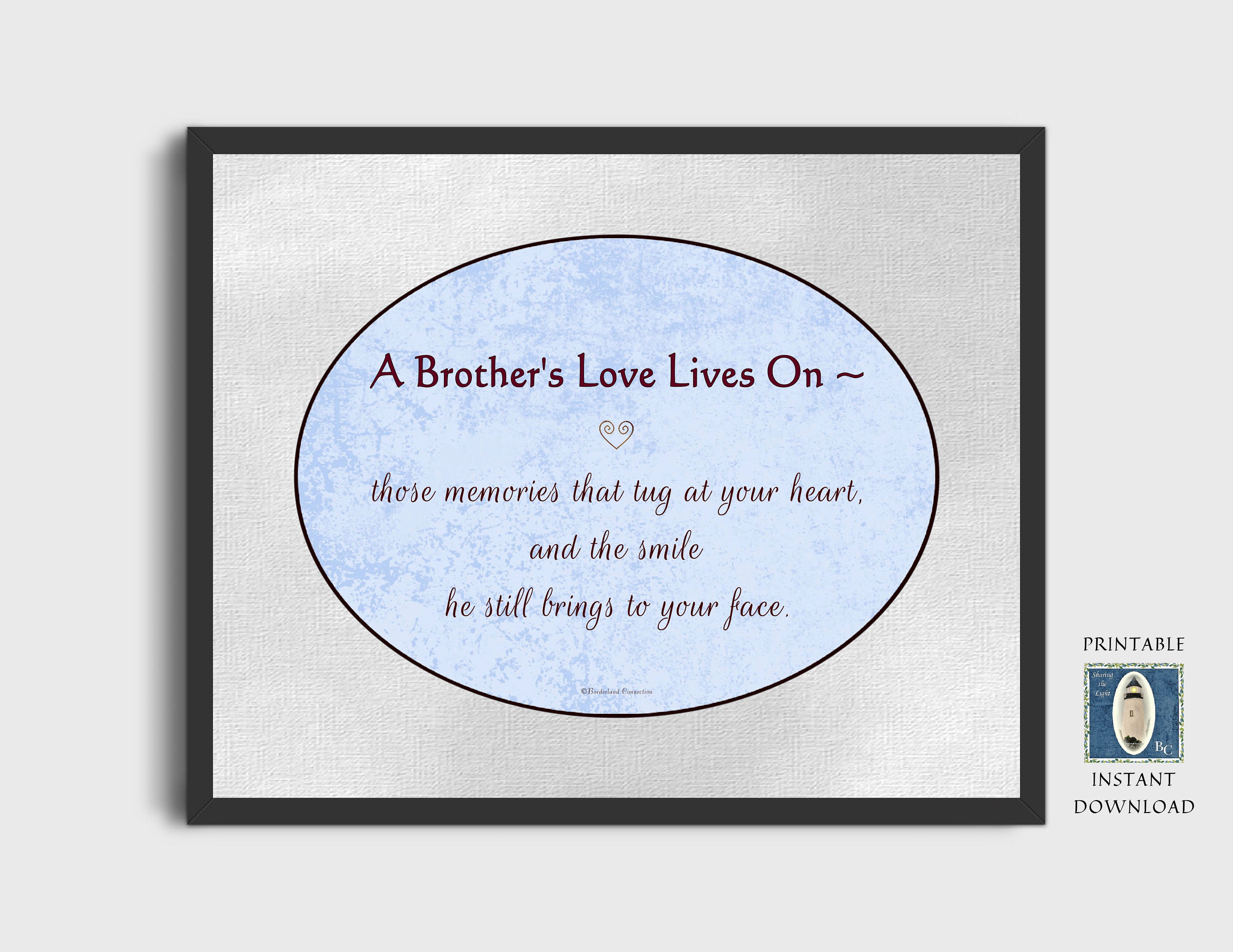 Loss of Brother Sympathy Printable Brother Remembrance | Etsy
