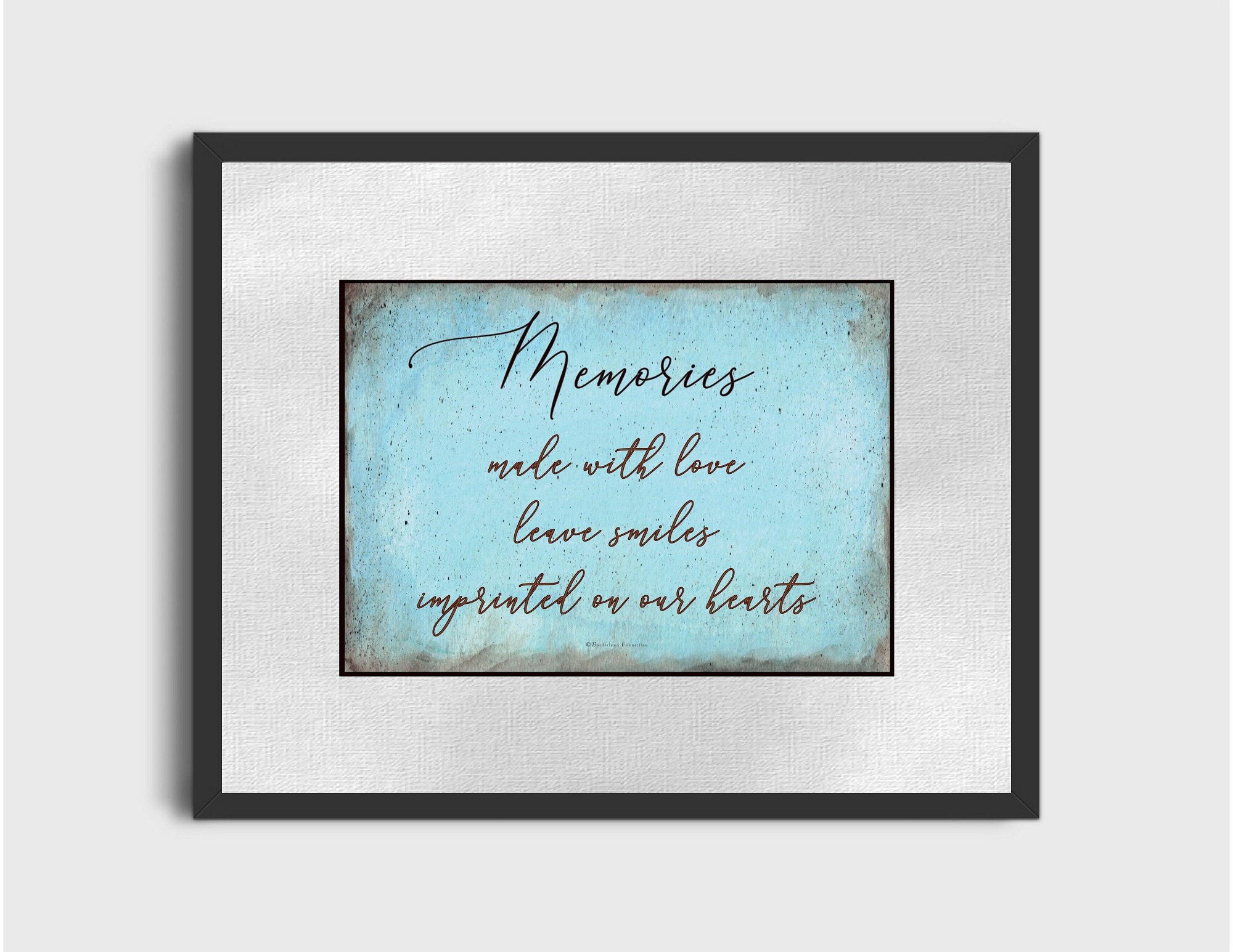 Memories Print Inspirational Quote Family Printable | Etsy