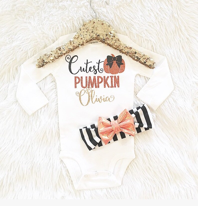 first Halloween Pumpkin spice baby girl clothing pumpkin patch Baby girl Halloween outfit cutest pumpkin