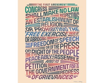 PRINT: First Amendment Matte Vertical Poster