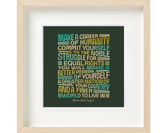 Martin Luther King Jr. Quote Print: Equal Rights Typography (Digital Download)
