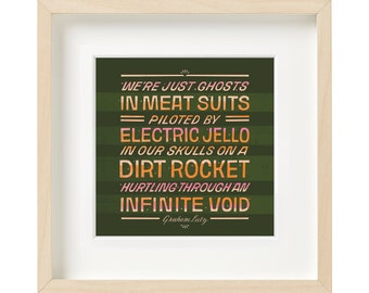 Existential Quote Art Print: Funny Colorful Wall Decor (Digital Download)