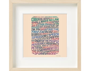 First Amendment Quote Art Print: Civics Decor (Digital Download)