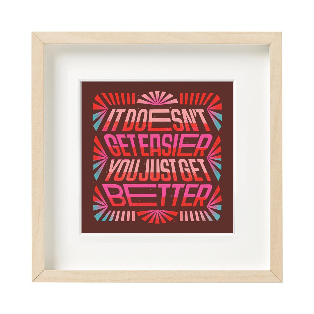 Retro Progress Quote Print: Hand-drawn Typographic Art (digital ...