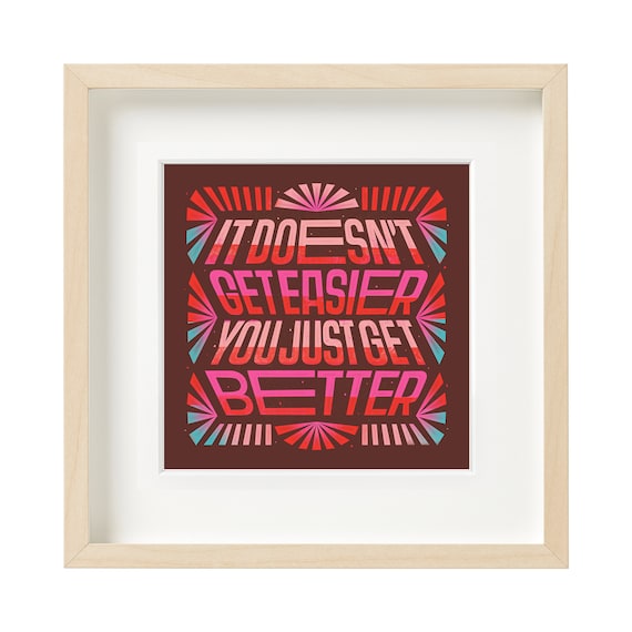 Retro Progress Quote Print: Hand-Drawn Typographic Art (Digital Download)