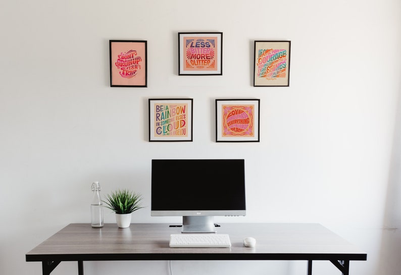 Girls Room Printable Girls Room Decor Pink Wall Art Hand - Etsy