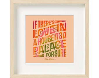 Tom Waits Lyric Print: Colorful Typographic Art (Digital Download)