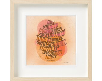 Audre Lorde Be Tender Quote Art Print: Inspirational Wall Decor (Digital Download)